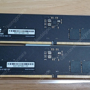 클레브 ddr5 4800 16gb x 2 마이크론 5600 32gb x 2 판매합니다. 창원.