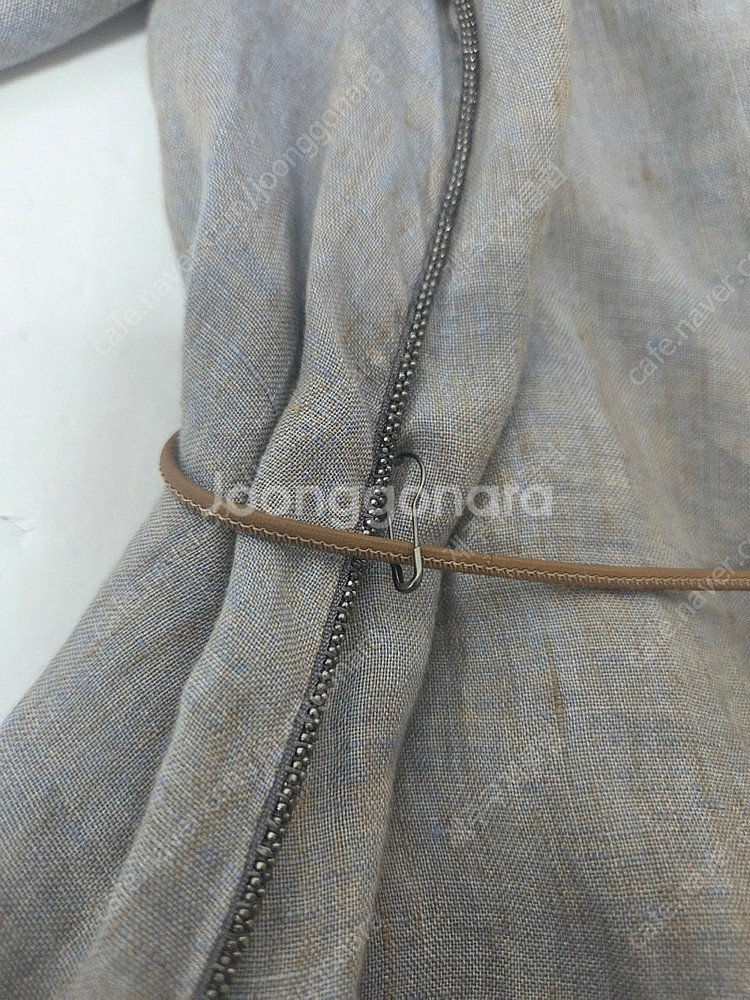 파이아나필리피 허리벨트 린넨 롱원피스 그레이(M)--6