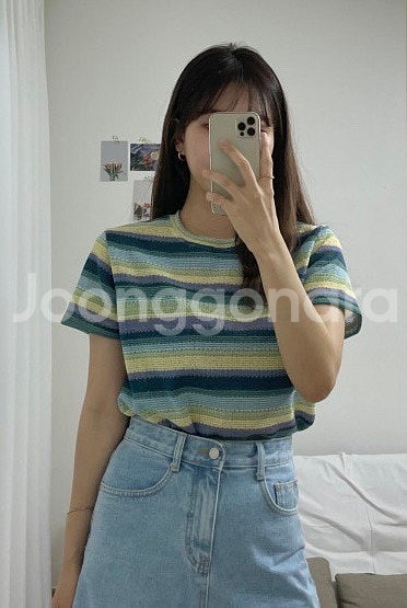 (새상품급) 여성 반팔 니트티--3