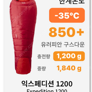 랩 익스페디션 1200 침낭 + 씨투써밋 압축색
