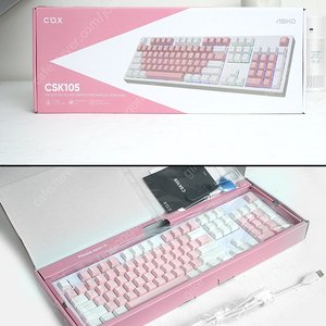COX CK105 VIA PEACH V3 스위치 무소음 유무선 키보드팝니다