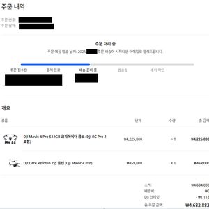 미개봉) 매빅4프로 Mavic4 pro 크레이이터 콤보 +Refresh Care 리프레시케어 2년 원가양도