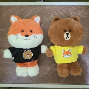 메종키츠네 라인프렌즈 콜라보 한정판 인형 세트 일괄