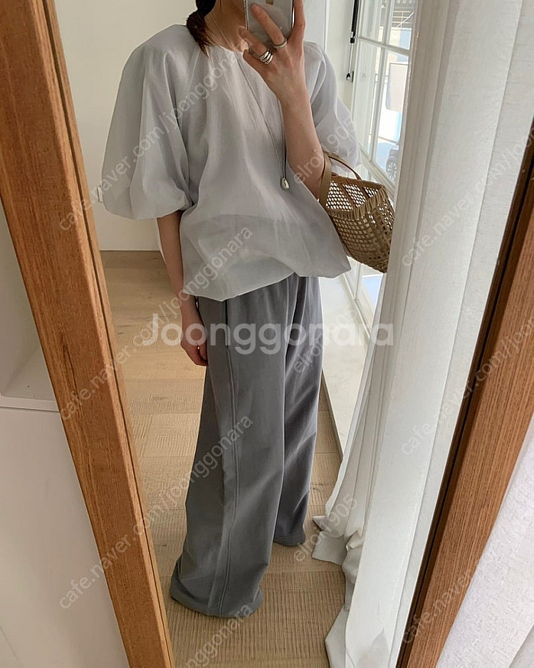 mare 마레 볼륨 퍼프 블라우스 그레이 새제품. 89...--0