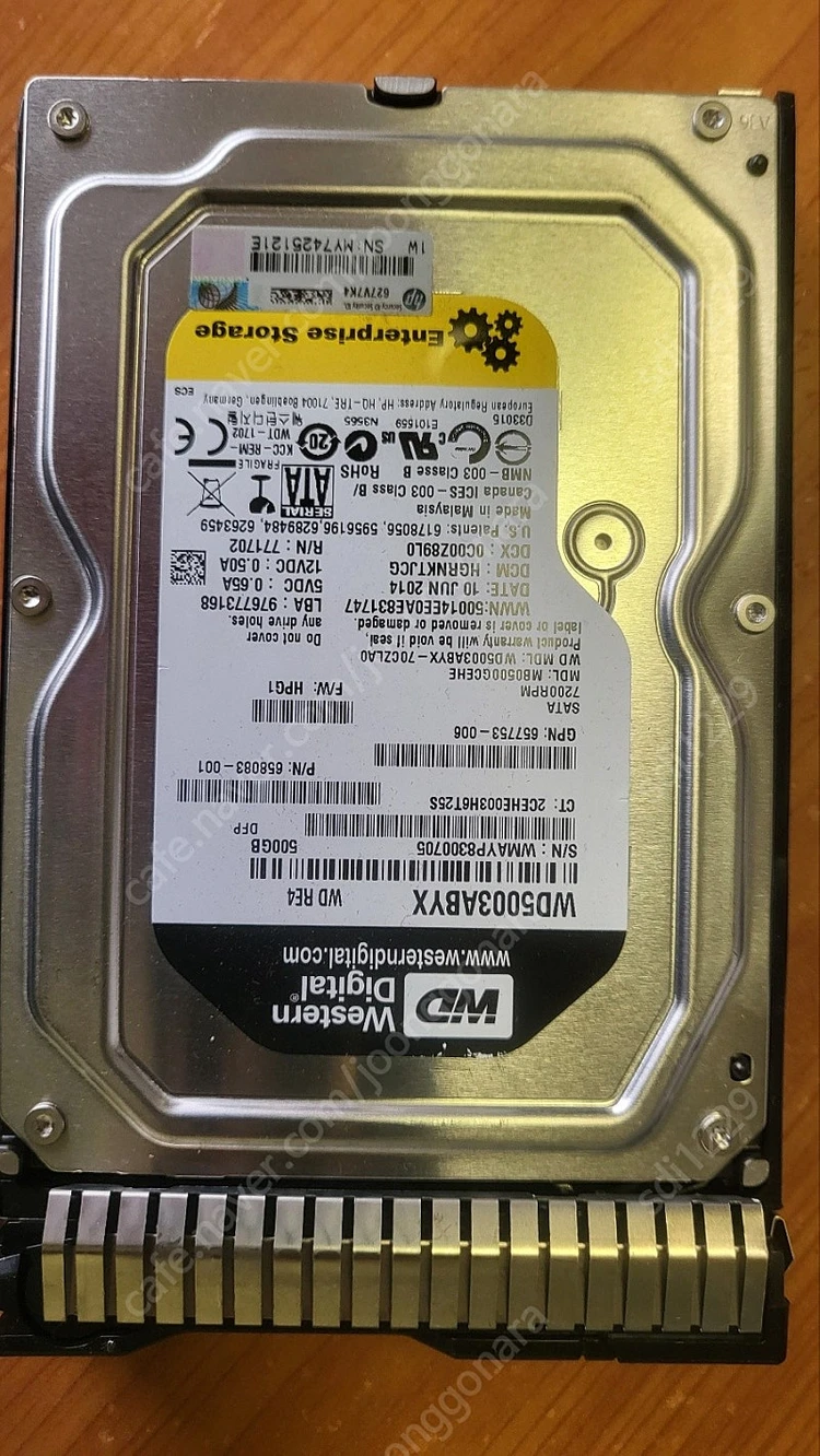 WD5003ABYX 서버 하드 중고 이미지