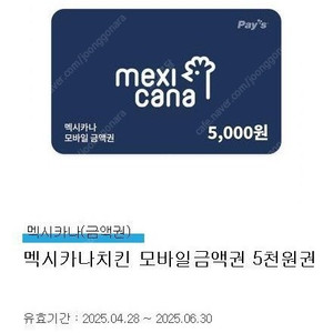 멕시카나 5000원 금액권