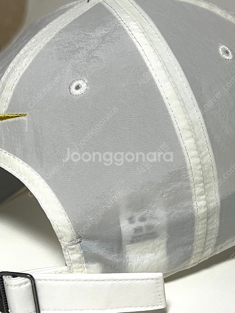 나이키 레어템 나일론 화이트/골드 새제품 볼캡 모자 헤...--6