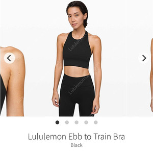 룰루레몬 심리스 롱라인브라탑 [사은품 / 택없는새상품] Ebb to Train Bra 블랙 사이즈2