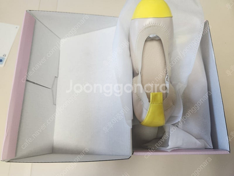 꺌랑 양말플랫 레몬베이지 240--0