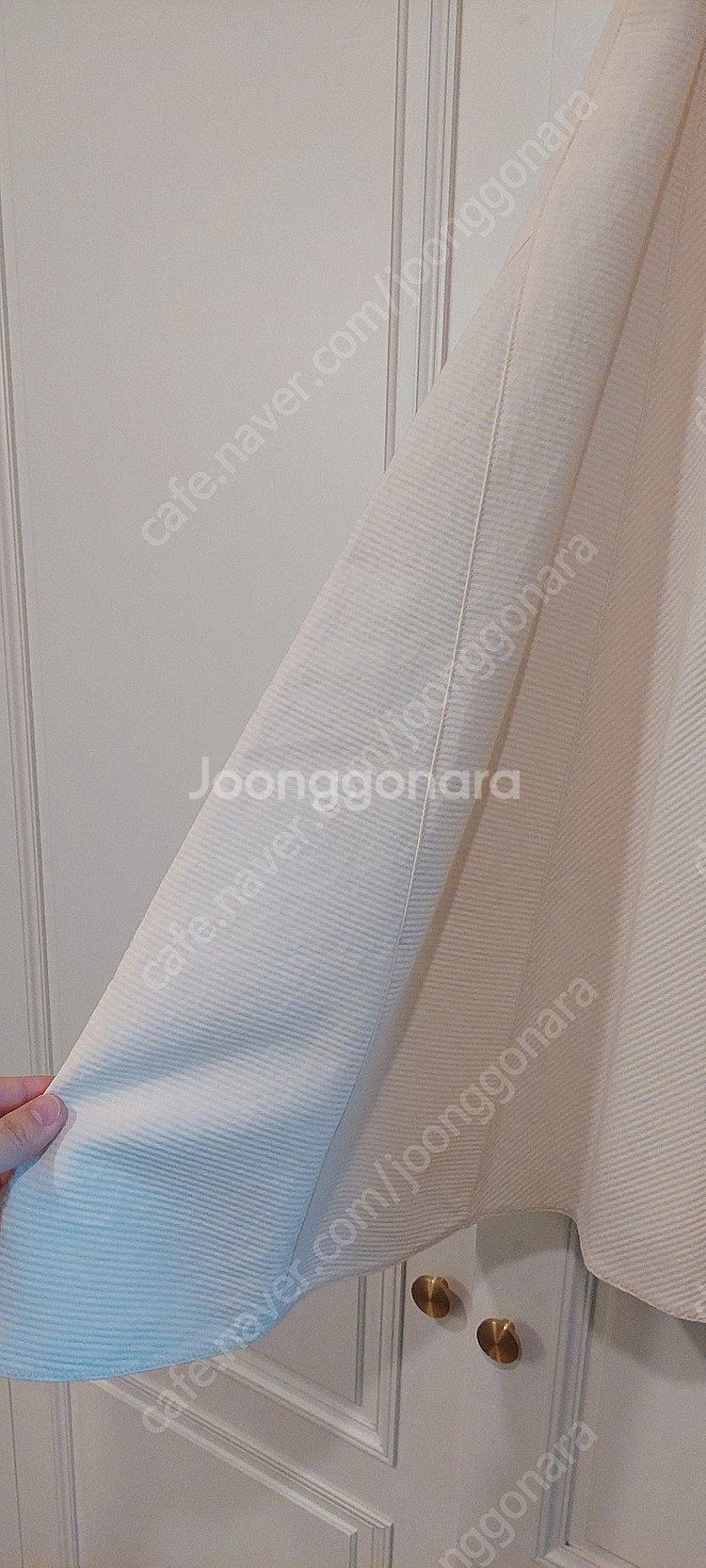 한섬 타임 레터링 밴딩플레어스커트 택포16--4