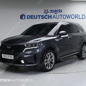 쏘렌토 중고 신형 쏘렌토 MQ4 중고 쏘렌토 중고차 회색 2021년식 디젤 2.2 2WD 프레스티지 중고차카페