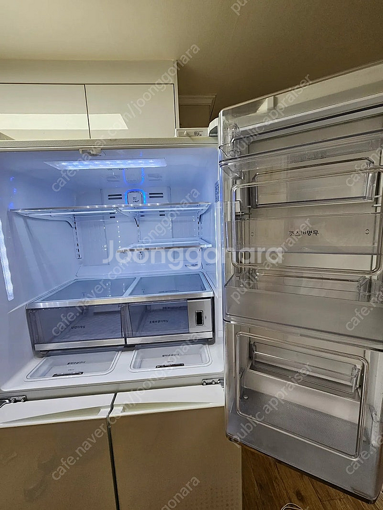 LG 디오스 양문형 4도어 냉장고 u913vbiw--4