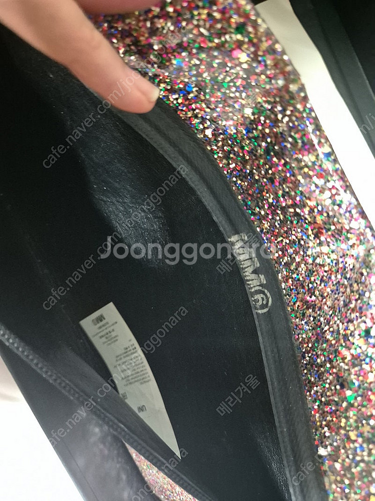mm6 메종 마르지엘라 글리터 클러치 팝니다--1