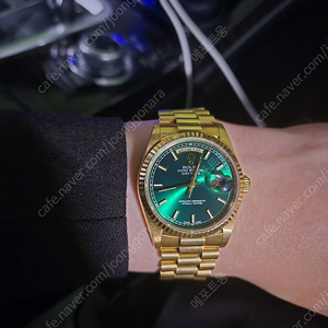 로렉스 데이데이트 18238 금통 36mm 그린판