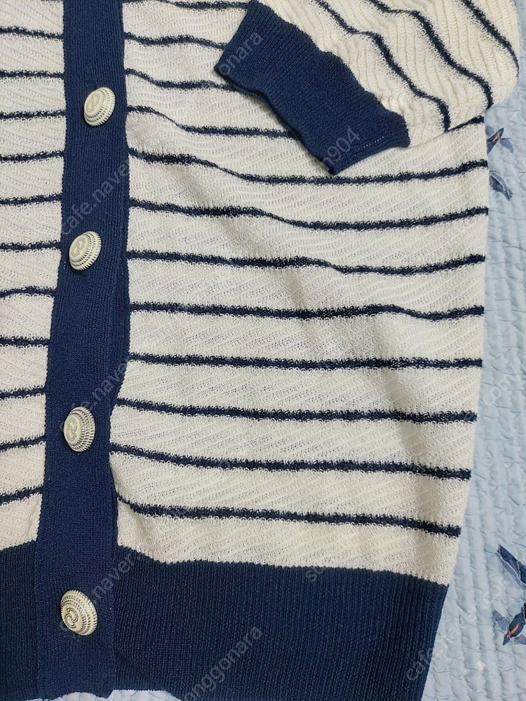 칼라거펠트 스트라이프반팔가디건55 이미지