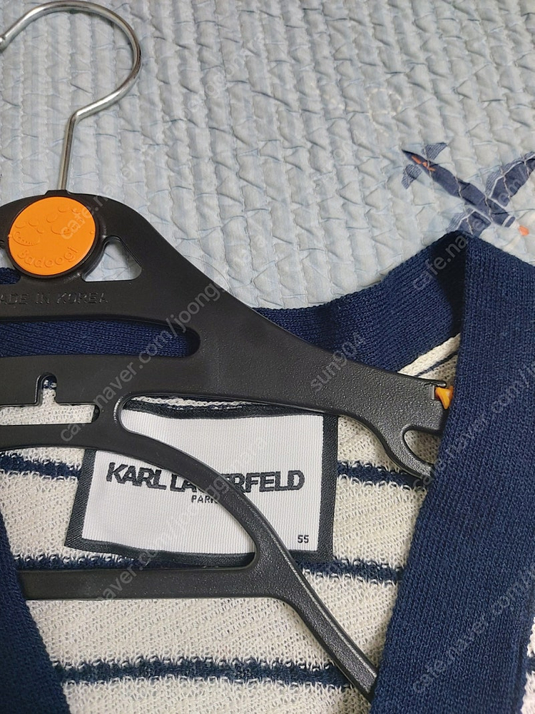 칼라거펠트 스트라이프반팔가디건55 이미지