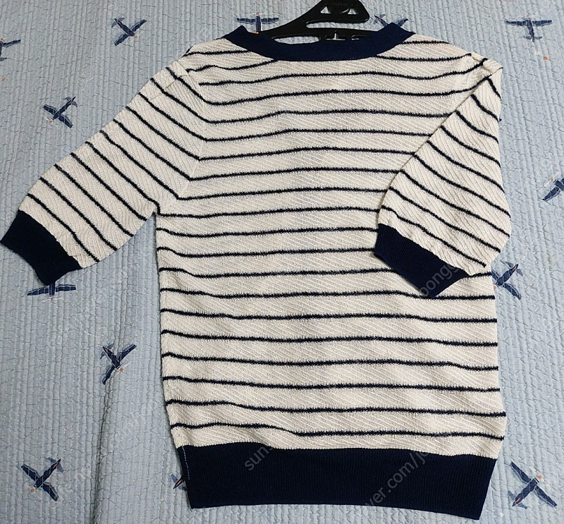 칼라거펠트 스트라이프반팔가디건55 이미지