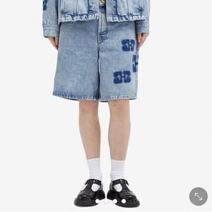 가니 패치데님 쇼츠 26 새상품