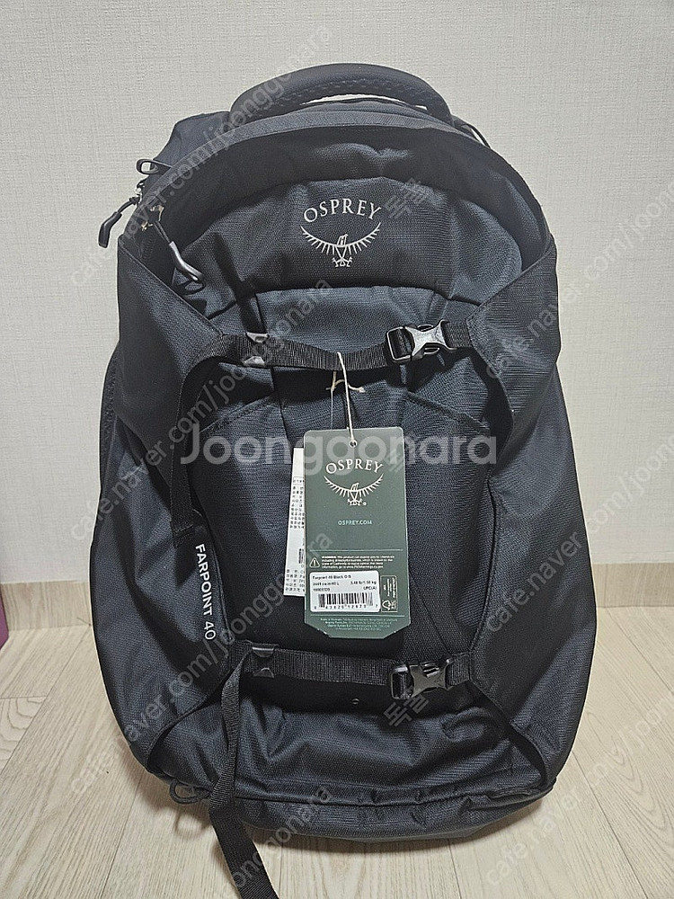 오스프리 파포인트 블랙 40L 여행/트래킹 가방--0