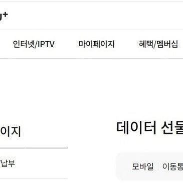 lgu+ 데이터 판매합니다​ 2기가 ​lg--0