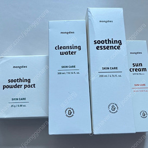 몽디에스 클렌징워터, 수딩에센스, 선크림, 파우더팩트