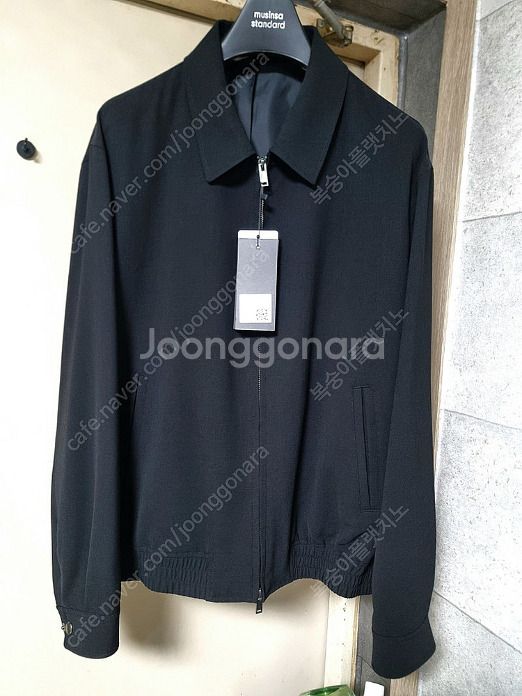 무신사 스탠다드 린넨라이크 미니멀 블루종 XL--4