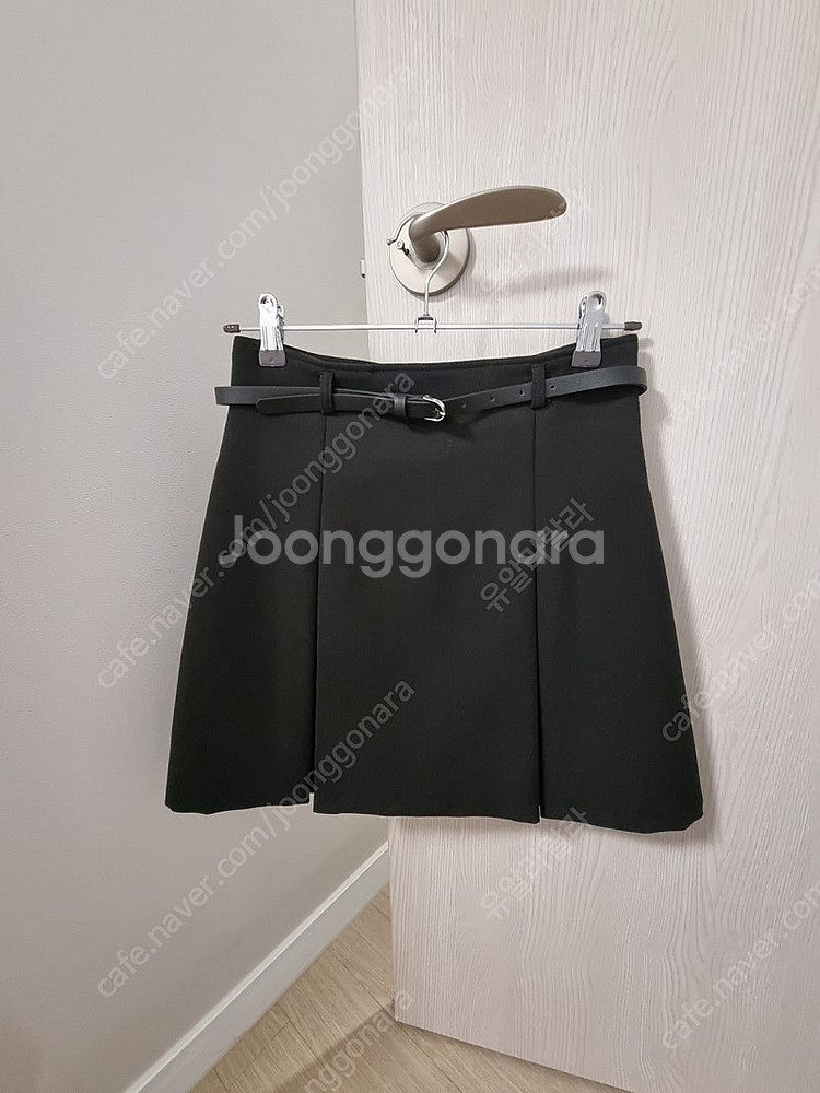 미착용) 에드모어 프렌치 핀턱 주름 미니 스커트 벨트 ...--3