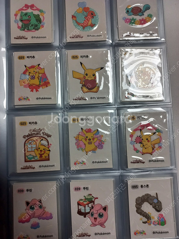 포켓몬빵 띠부씰380장이상 전종! 일괄팝니다. 1세대 2세대 할로윈 55종 러블리--4