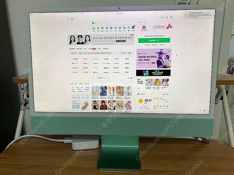 아이맥 iMac M3 24인치 그린 판매합니다--4