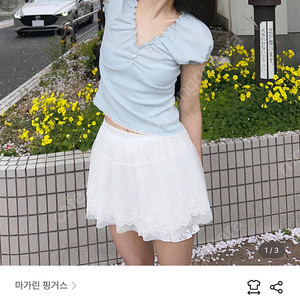 마가린 핑거스 레이스 셔링탑