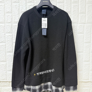 (s새상품)준지 73아가일 셔츠 니트 블랙(25ss)