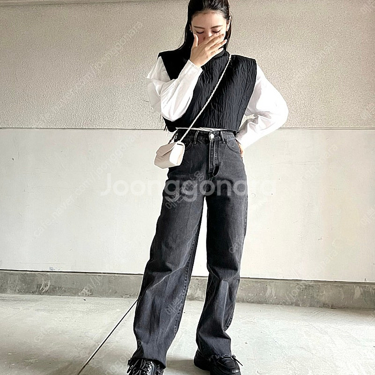 미착용 자라 셔츠레이어드 크롭 베스트--0