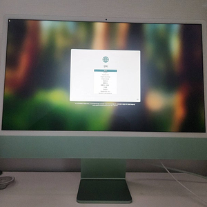 아이맥 24인치 M1 8코어 8GPU 8GB 256GB 매직키보드/마우스 포함 그린