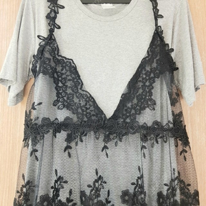 (경북구미직거래)(새상품=보세)블랙 레이스 롱 원피스세트(여성55~66사이즈)[중.나카페=채팅.댓글주세요]