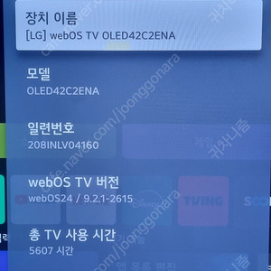 LG OLED 42c2ena 게이밍티비 판매합니다