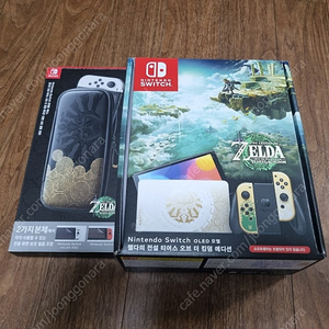 택포)닌텐도 스위치 젤다 에디션 oled 중고A급 팝니다.(파우치, 256GB SD카드 포함)