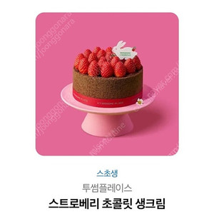 투썸 스트로베리 초콜릿 생크림 케이크