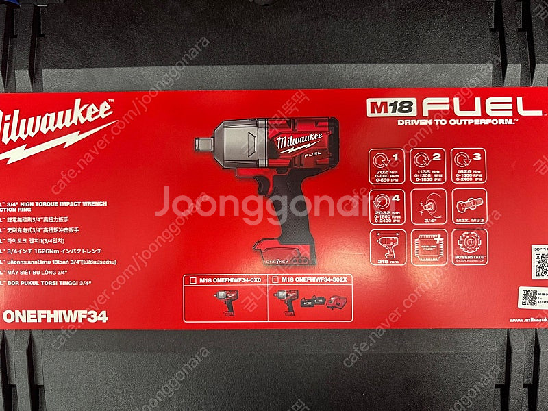 (새제품) 밀워키 18V 하이토크 렌치 M18 ONEF...--0