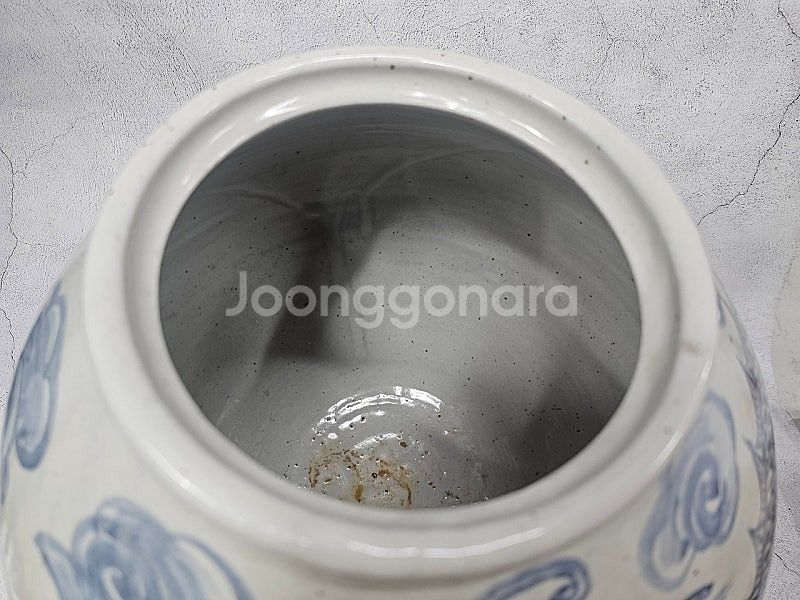 청화백자 운용문 달항아리 30x30cm--2