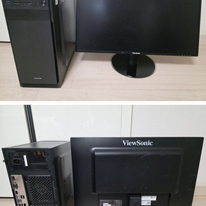 i3 13100, H610M-K, DDR5 5600 24기가 본체 + 27인치 LG 모니터 (TV겸용), i3 13100, H610M-HDV, DDR4 3200 16기가, GTX