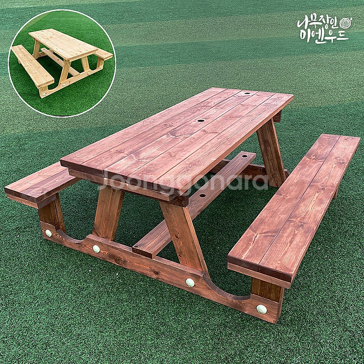 캠핑장테이블 피크닉테이블 데크 사이트 테이블 국내생산 야외테이블 평상 전문공장--0