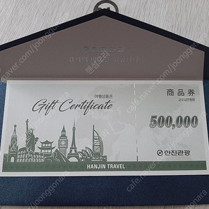 한진관광 여행상품권 50만원권 (43만에 판매)