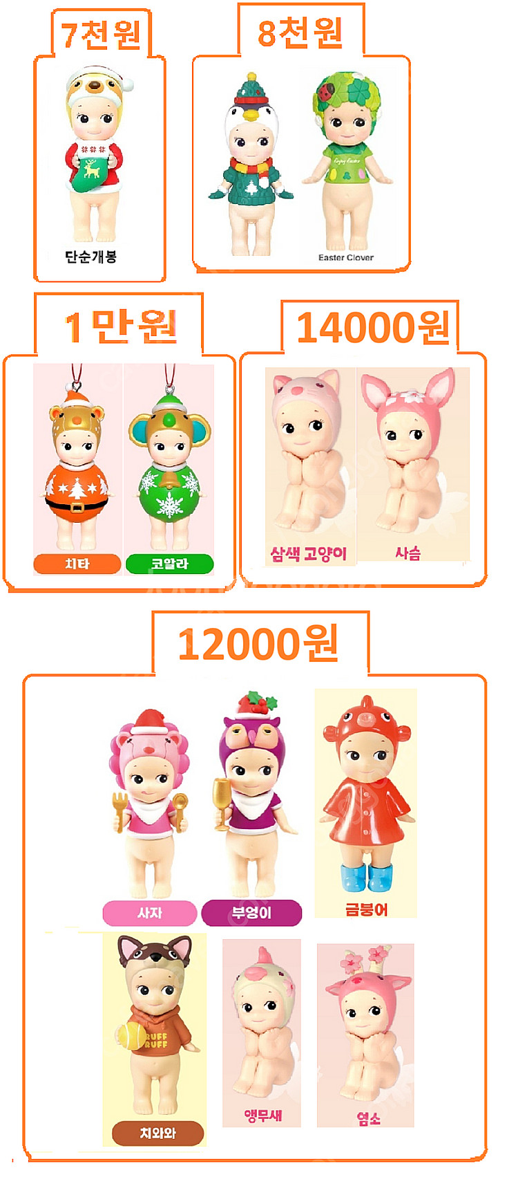 소니엔젤 한정판 미개봉 새상품 (레이니 데이, 체리블라...--0