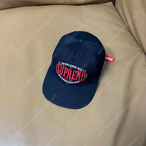 Supreme 슈프림 23fw 웜업 블랙 6패널 볼캡 모자 (Black)