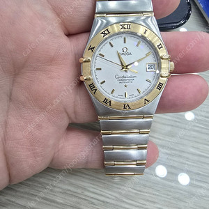 오메가 컨스틸레이션 18k 콤비 풀바 오토매틱 팝니다(시계단품)