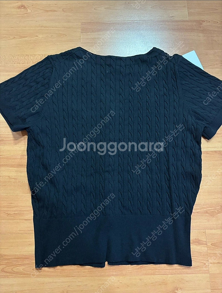 [새상품] 제네럴 아이디어 텐셀 브이넥 케이블 가디건--1