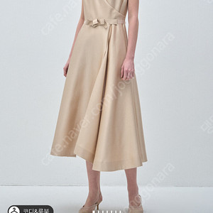 (가격내림) 한섬 마인 실크 새틴 원피스 베이지 이미지