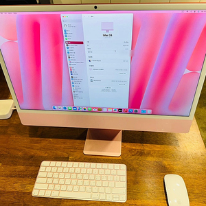 애플 아이맥 24인치 M4 24GB 512GB 핑크 MD2U4KH/A