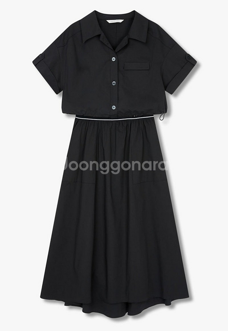 [새상품]보브(VOV) 셔츠 레이어드 밴딩 원피스(2024신상)--4