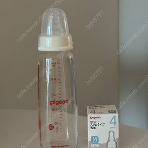 피죤 유리젖병 240 새상품 젖꼭지M 2개 포함